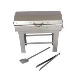 منقل حديد بغطاء و أرجل (ملقط+كفكير) - Iron grill with lid and legs (tongs + screwdriver)
