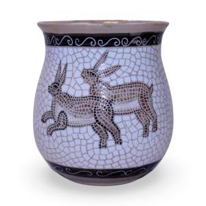 فازا - وسط فسيفساء أرنبين - Vasa - Medium - Two rabbits mosaic