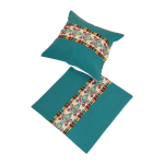 طقم قرن مطرز تركواز - Turquoise embroidered horn set