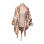 شال كتف صوف بيج - Beige wool shoulder shawl